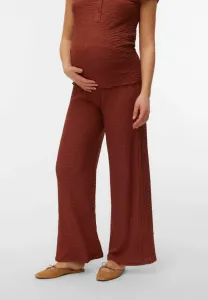 Weiter hohe taille trousers Mamalicious, Mahogany