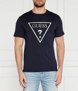 Футболка мужская Guess Jeans облегающего кроя с принтом, синий