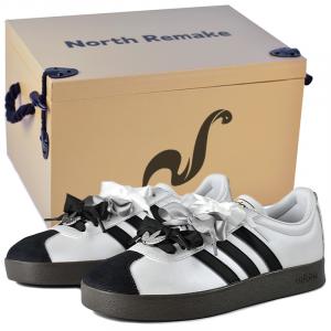 Adidas Neo VL Court 2.0 низкие скейтерские кроссовки унисекс черные серебристые - черные с мелкими серебристыми цветами - подарочная коробка премиум-класса 2