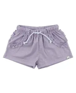 Детские шорты с блестками и оборками на карманах - для малышек. Oh Baby!, фиолетовый