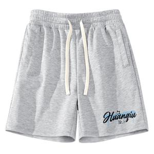 Повседневные шорты унисекс HUANQIU, черные (граффити логотип Qb Stars внизу слева на штанине)