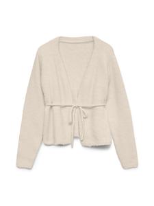 VERO MODA Вязаный кардиган 'VMSorrento' из шерсти белый