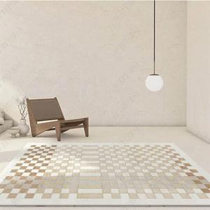 Saint Valentine Ковер 100х200 см для гостиной в стиле wabi-sabi, светлый люкс, модель-37, crystal velvet