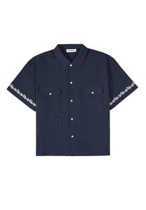 Рубашка на пуговицах Comfort fit Prohibited Western, темно-синий