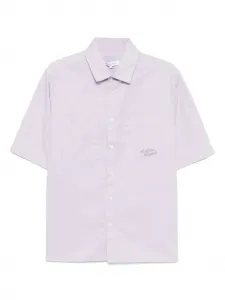Рубашка свободного кроя с короткими рукавами Maison Kitsuné, фиолетовый