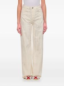 Джинсы Halfboy с эффектом потрескавшихся волос, белый