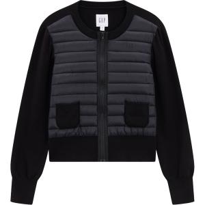GAP Куртка с пэчворк стёжкой и пуховым наполнителем, Black
