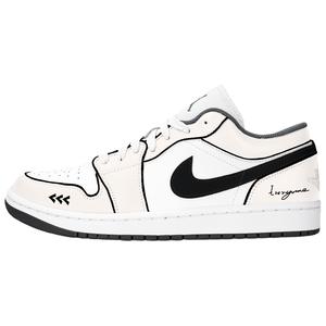 Air 1 минималистичный стиль линия ритм устойчивость к истиранию низкие винтажные баскетбольные кроссовки unisex beige Jordan, бежевый