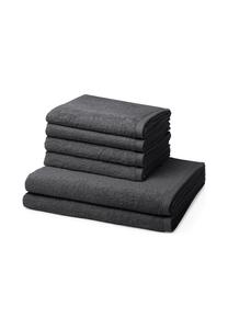 Набор полотенец Ross Vita для душа, 6 штук, 100x50/140x70 см, графитовый