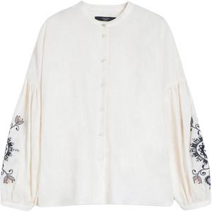 Блуза Weekend Max Mara с декорированными рукавами WEEKEND MaxMara, белый