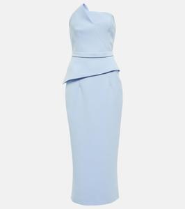 Платье-миди с баской Delani Safiyaa, Pale Blue