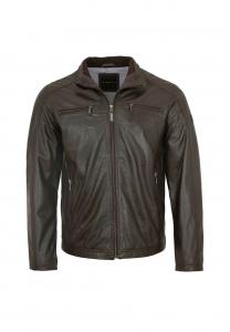 Куртка bugatti Leather jacket, Dunkebraun/Dark Brown