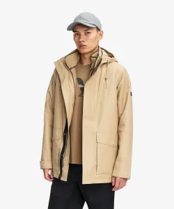 Дышащая, водонепроницаемая, ветрозащитная куртка-бомбер из армейской саржи с капюшоном (T-KIT) и съемным капюшоном.