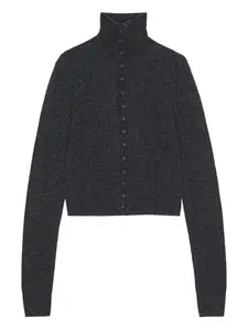 Кардиган на пуговицах с высоким воротником REMAIN, серый