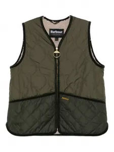 Стеганый жилет на молнии спереди Barbour, зеленый