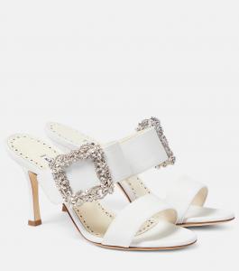 Габел Джюэл крепдешиновые мюли Manolo Blahnik, 1205 Mcrm