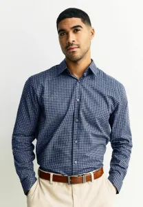 Рубашка стандартного кроя Next, Navy Blue Gingham