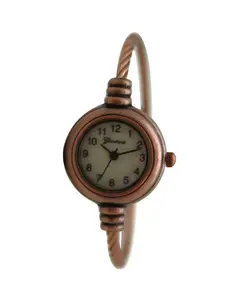 Женские часы с тонким медным браслетом и завитками Olivia Pratt, copper