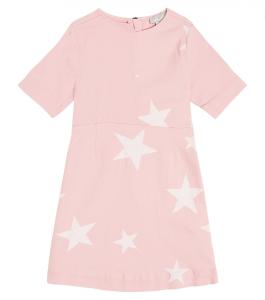 Джинсовое платье с принтом Stella McCartney Kids, розовый
