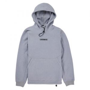 Мужская толстовка с капюшоном Burton Cinder - серо-меланжевый флис