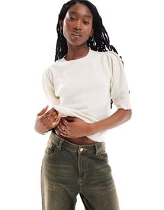 Вязаный джемпер с рукавами 3/4 бежевого цвета ТОЛЬКО ONLY