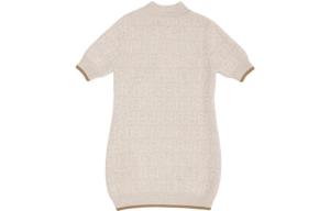 Короткое платье с короткими рукавами FW22 Бежевое Детское FENDI