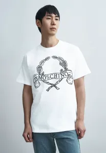 Футболка с принтом в виде лавровой короны Moschino, Bianco