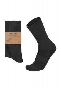 4 треккинговых шерстяных носка с мягкой подошвой и удобным поясом normani, антрацит