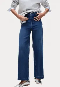 Бесшовные джинсы-клеш с широкими штанинами Marks & Spencer, Medium Indigo