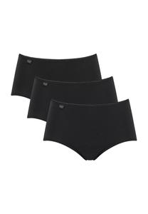 Трусики миди 24/7, 3 шт., хлопок, однотонные, женские sloggi, черный