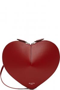 Сумка из телячьей кожи «Le Coeur» красного цвета ALAÏA