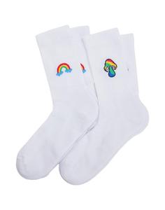 Комплект носков 2-Pack Organic Cotton Patch Socks 8 By Yoox, белый