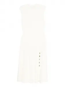 Платье миди Amour в рубчик Maje, белый