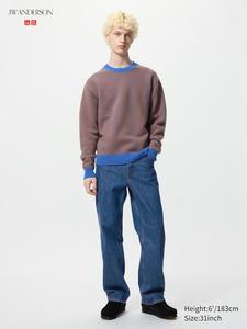 Прямые джинсы Uniqlo, 64 blue