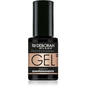 Deborah Milano Профессиональный полуперманентный гель-лак для ногтей номер 03 телесный бежевый с эффектом объема стойкий 4,5 мл бежевый