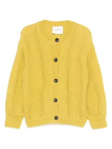 Кардиган фактурной вязки Closed, желтый