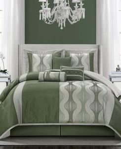 Комплект постельного белья Kath из 7 предметов, размер King Stratford Park, зеленый