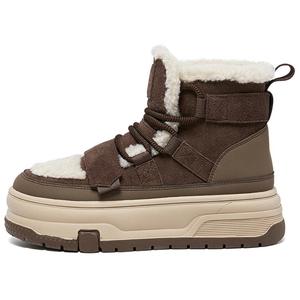 Женские зимние ботинки DAPHNE замшевые на платформе, кофейный