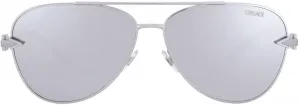 Солнцезащитные очки Versace 2283, 10006g - Silver - Light Grey Mirror Silver 80