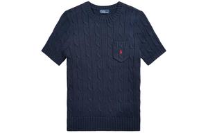 Футболка поло с вышитым логотипом и рельефной вязкой Polo Ralph Lauren, цвет Hunter Dark Blue