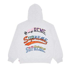 Толстовка Supreme Multi Logos Hooded Sweatshirt, Ash Grey
