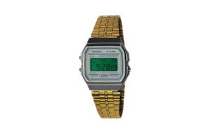 CASIO Мужские часы Retrofit Series с кварцевым механизмом, стальной браслет, серый циферблат