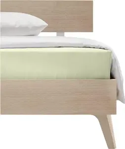 Простыня сатиновая Colors L open Mako, салатовый, 160 x 260 см Fleuresse