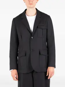 Блейзер с накладными карманами и двумя пуговицами Société Anonyme, черный