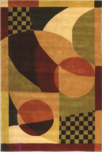 Ковер SAFAVIEH, 293 x 415 см, Rodeo Drive Collection - , Sage, ручной работы, мид-сенчури модерн, абстрактный, шерстяной, идеален для помещений с высокой проходимостью в гостиной, спальне (RD854A)