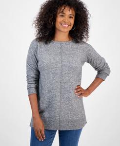 Женская туника-свитер Luxsoft с прошитыми передними швами, размеры PXS-4X Style & Co, Stormy Heather
