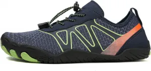 Обувь с нулевой посадкой для женщин Удобная дышащая обувь «босиком» для водных видов спорта, походов Легкая нескользящая обувь «босиком» Модная обувь с широкой носочной частью Пляжная, для плавания, спортивная, трекинговая Toumov, темно-синий