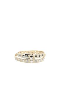 Ремень кожаный с заклепками-качалкой шириной 2см, натуральная кожа, производство Италия Collezione alessandro, бежевый