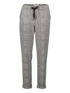 BETTY & CO Клетчатые брюки с поясом, черно-верблюжьего цвета