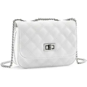 LASCANA сумка через плечо, мини-сумка, сумочка, сумка с ручкой-цепочкой VEGAN, белый